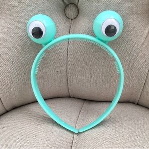 🩵 New Monster Blue Frog Rolling eyeballs Eye headband Hair Kids Adult Costume